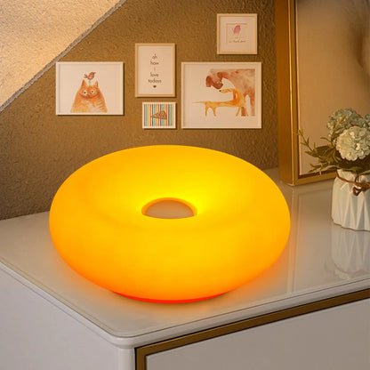 Orange Donut Table Lamp