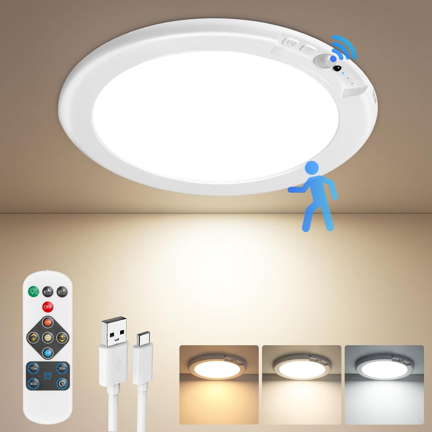 Wireless Rechargeable Ceiling Light