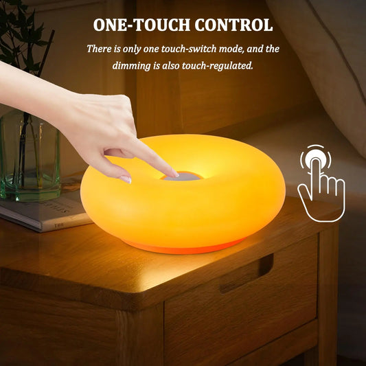 Orange Donut Table Lamp