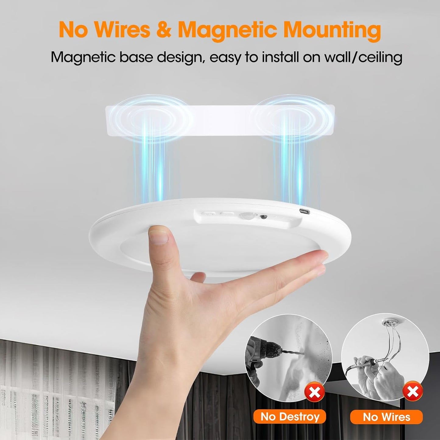 Wireless Rechargeable Ceiling Light