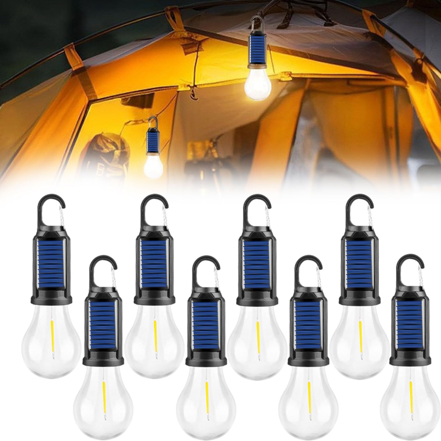 Solar & USB Rechargeable LED Tent Lights