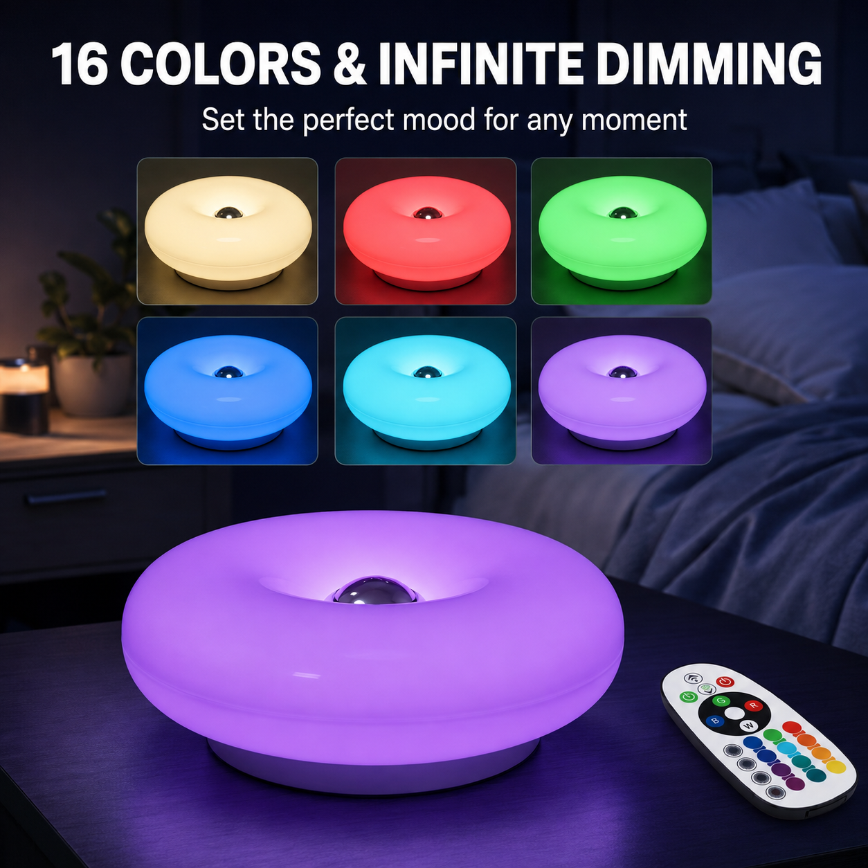 Rechargeable Donut Table Lamp