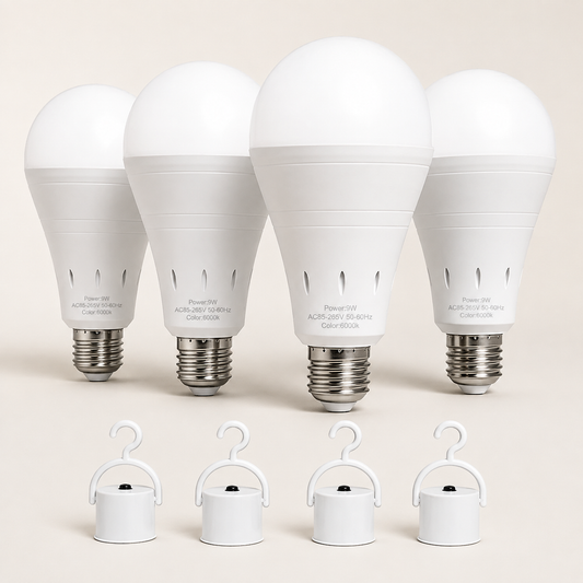 4-Pack Rechargeable Emergency LED Light Bulbs