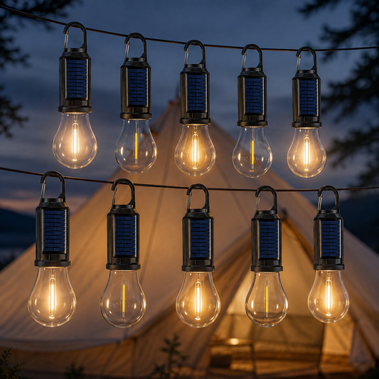 Solar & USB Rechargeable LED Tent Lights