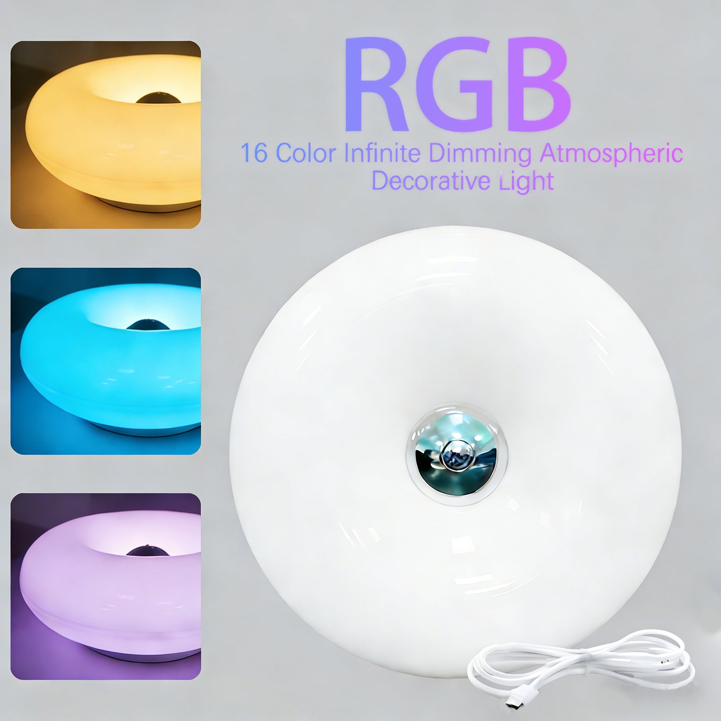 Rechargeable Donut Table Lamp