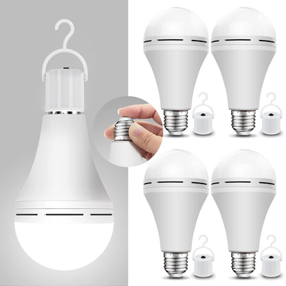 4-Pack Rechargeable Emergency LED Light Bulbs