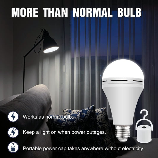4-Pack Rechargeable Emergency LED Light Bulbs