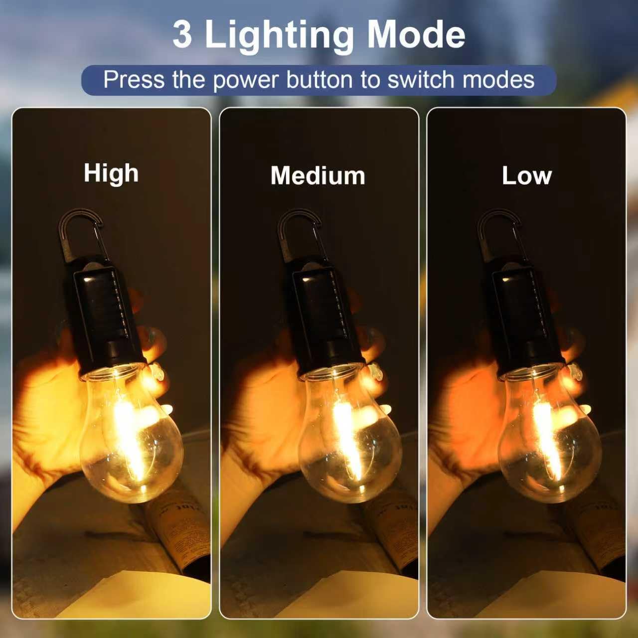 Solar & USB Rechargeable LED Tent Lights