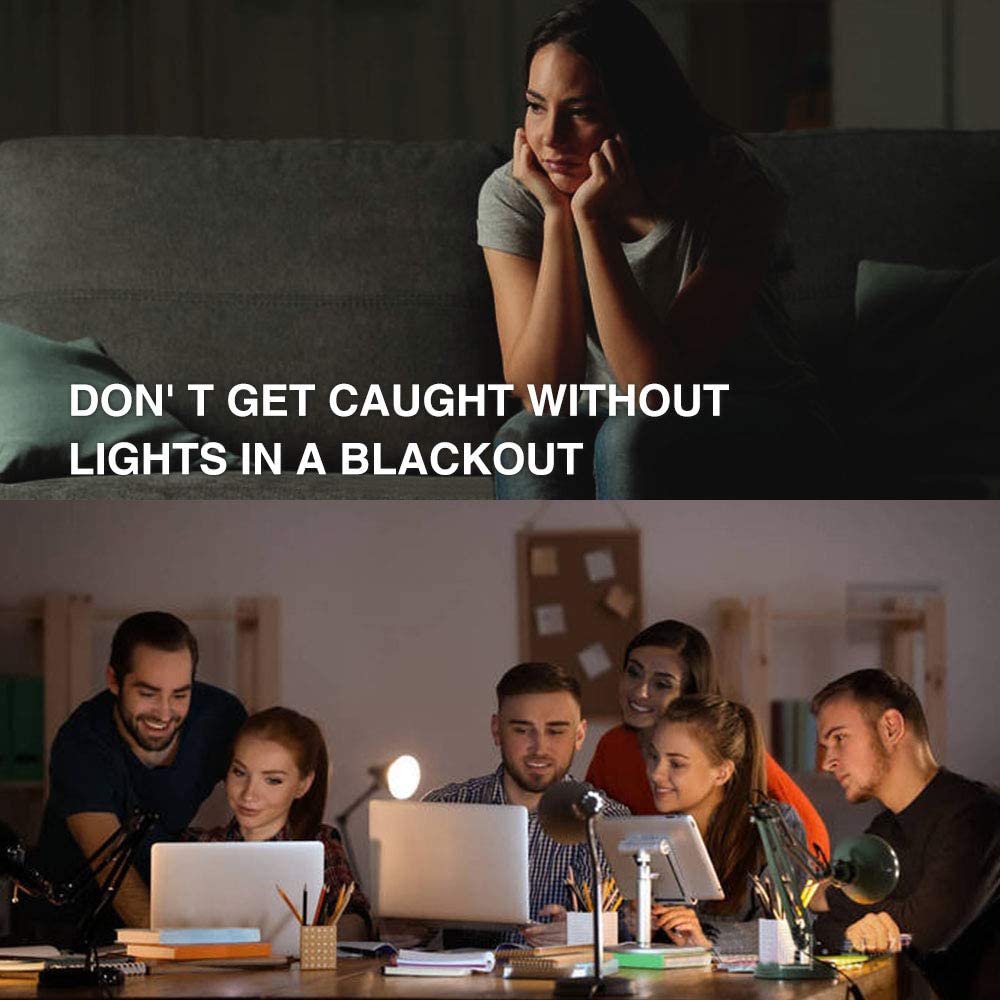 4-Pack Rechargeable Emergency LED Light Bulbs