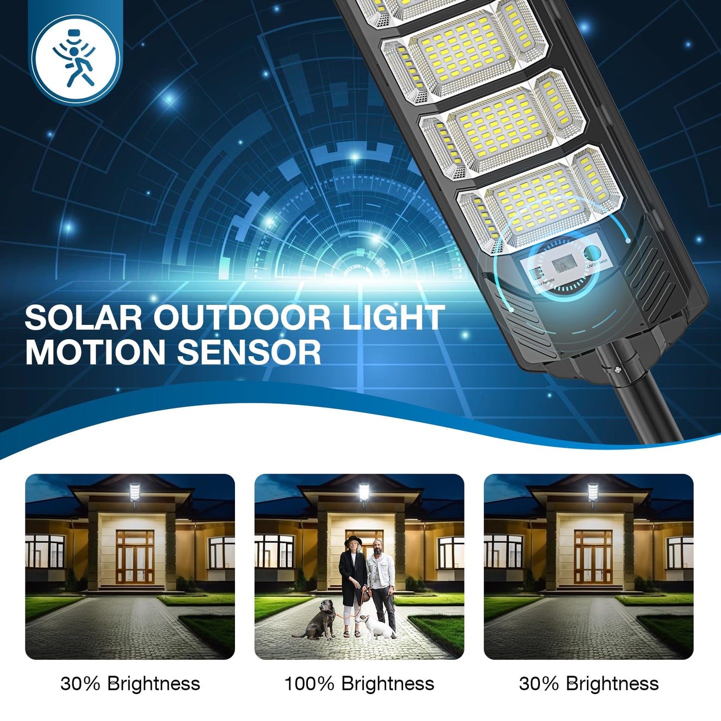 2-Pack 12000LM Solar Street Lights